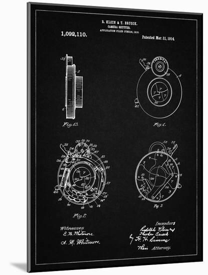 PP720-Vintage Black Bausch and Lomb Camera Shutter Patent Poster-Cole Borders-Mounted Giclee Print