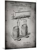 PP729-Faded Grey Beer Keg Cold Air Pressure Tap Poster-Cole Borders-Mounted Giclee Print
