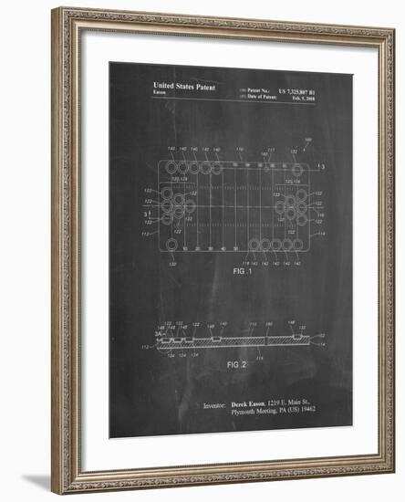 PP731-Chalkboard Beer Pong Patent Poster-Cole Borders-Framed Giclee Print