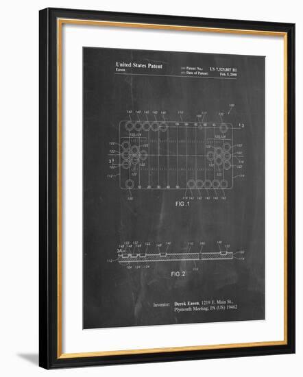 PP731-Chalkboard Beer Pong Patent Poster-Cole Borders-Framed Giclee Print