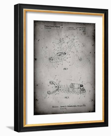 PP735-Faded Grey Bicycle Shock Art-Cole Borders-Framed Giclee Print