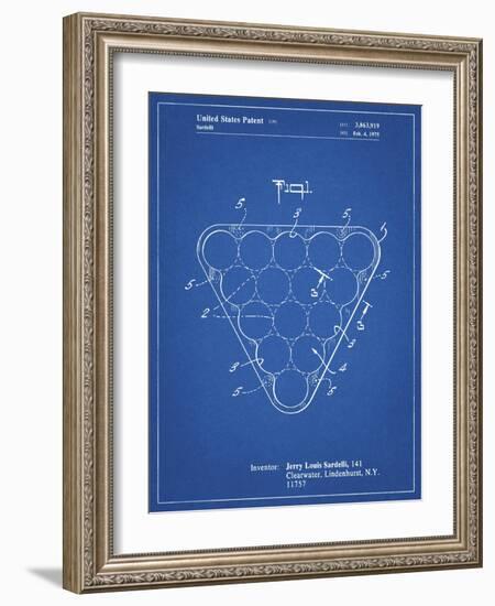 PP737-Blueprint Billiard Ball Rack Patent Poster-Cole Borders-Framed Giclee Print