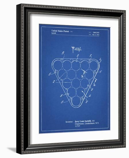 PP737-Blueprint Billiard Ball Rack Patent Poster-Cole Borders-Framed Giclee Print