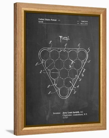 PP737-Chalkboard Billiard Ball Rack Patent Poster-Cole Borders-Framed Premier Image Canvas