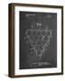 PP737-Chalkboard Billiard Ball Rack Patent Poster-Cole Borders-Framed Giclee Print