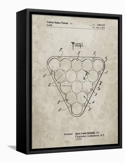 PP737-Sandstone Billiard Ball Rack Patent Poster-Cole Borders-Framed Premier Image Canvas