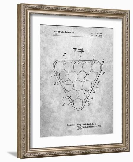 PP737-Slate Billiard Ball Rack Patent Poster-Cole Borders-Framed Giclee Print