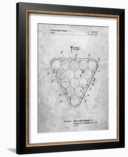 PP737-Slate Billiard Ball Rack Patent Poster-Cole Borders-Framed Giclee Print