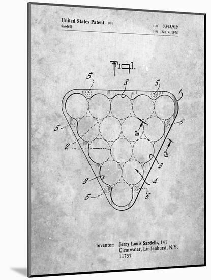PP737-Slate Billiard Ball Rack Patent Poster-Cole Borders-Mounted Giclee Print