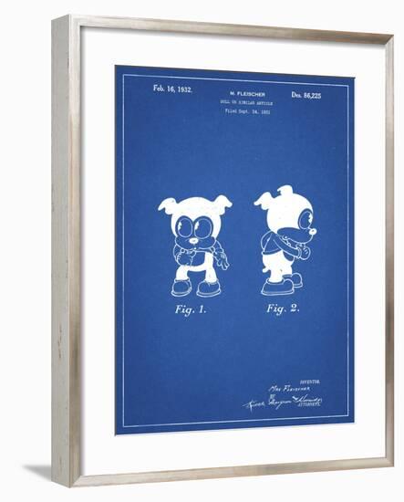 PP738-Blueprint Bimbo Fleischer Studios Cartoon Character Patent Poster-Cole Borders-Framed Giclee Print