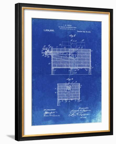 PP742-Faded Blueprint Blacksmith Forge Patent Poster-Cole Borders-Framed Giclee Print