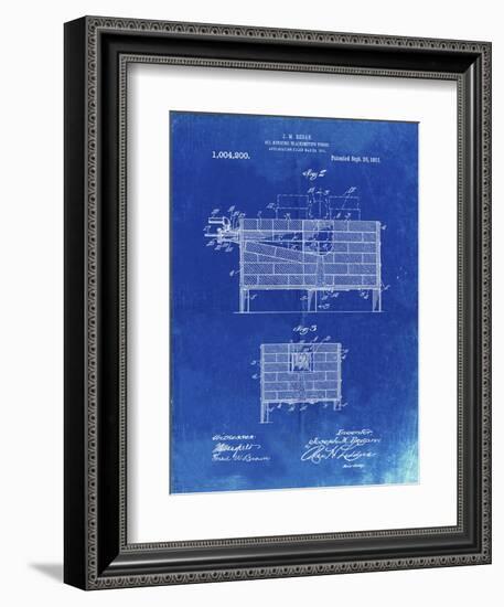 PP742-Faded Blueprint Blacksmith Forge Patent Poster-Cole Borders-Framed Giclee Print