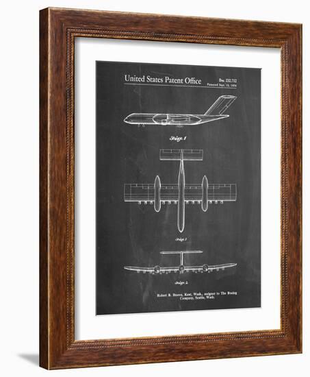 PP749-Chalkboard Boeing RC-1 Airplane Concept Patent Poster-Cole Borders-Framed Giclee Print