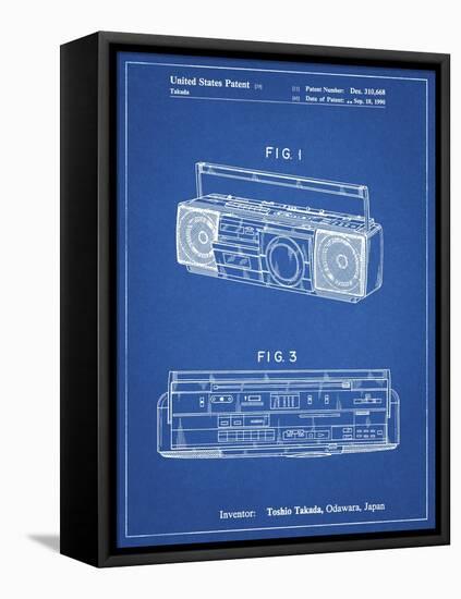 PP752-Blueprint Boom Box Patent Poster-Cole Borders-Framed Premier Image Canvas