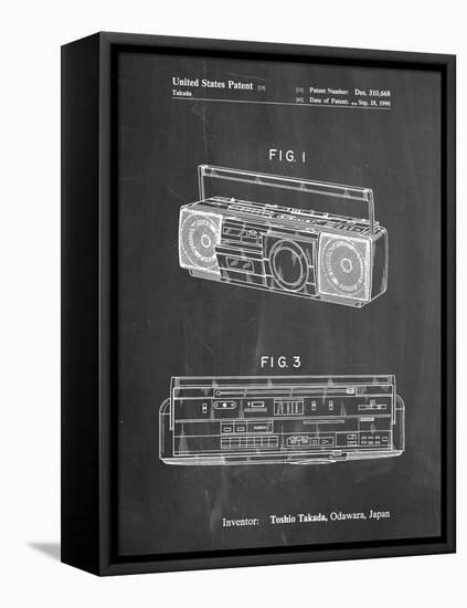 PP752-Chalkboard Boom Box Patent Poster-Cole Borders-Framed Premier Image Canvas