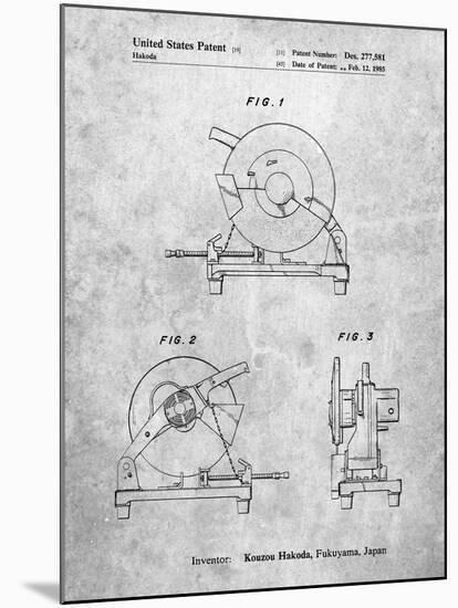 PP762-Slate Chop Saw Patent Poster-Cole Borders-Mounted Giclee Print