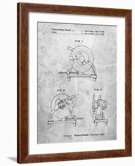PP762-Slate Chop Saw Patent Poster-Cole Borders-Framed Giclee Print