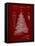 PP765-Burgundy Christmas Tree Poster-Cole Borders-Framed Premier Image Canvas