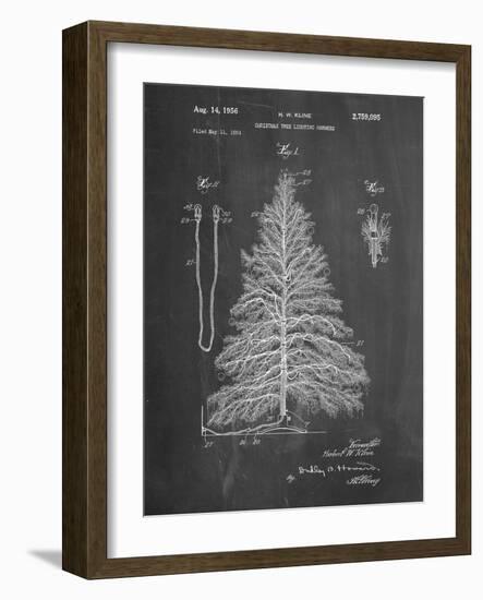 PP765-Chalkboard Christmas Tree Poster-Cole Borders-Framed Giclee Print