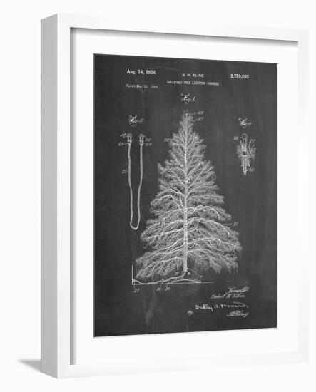 PP765-Chalkboard Christmas Tree Poster-Cole Borders-Framed Giclee Print