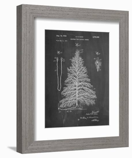 PP765-Chalkboard Christmas Tree Poster-Cole Borders-Framed Giclee Print