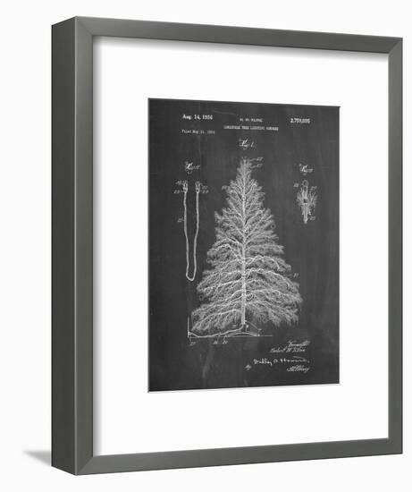 PP765-Chalkboard Christmas Tree Poster-Cole Borders-Framed Premium Giclee Print