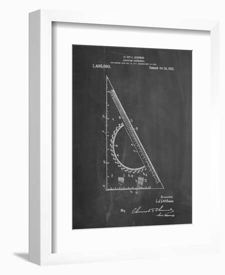 PP786-Chalkboard Drafting Triangle 1922 Patent Poster-Cole Borders-Framed Giclee Print