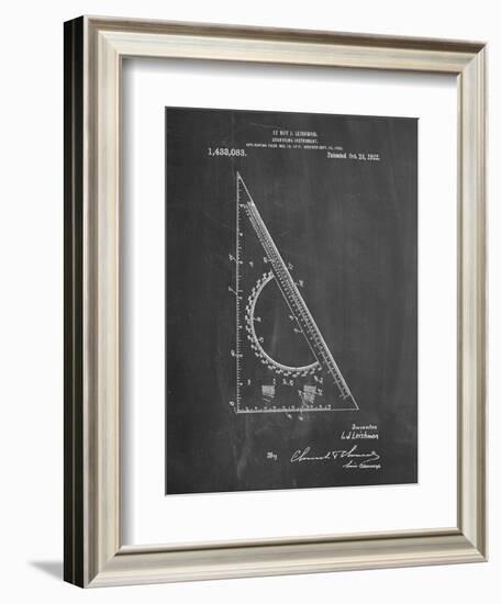 PP786-Chalkboard Drafting Triangle 1922 Patent Poster-Cole Borders-Framed Giclee Print