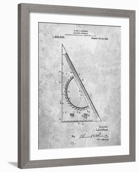 PP786-Slate Drafting Triangle 1922 Patent Poster-Cole Borders-Framed Giclee Print