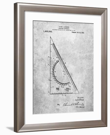 PP786-Slate Drafting Triangle 1922 Patent Poster-Cole Borders-Framed Giclee Print