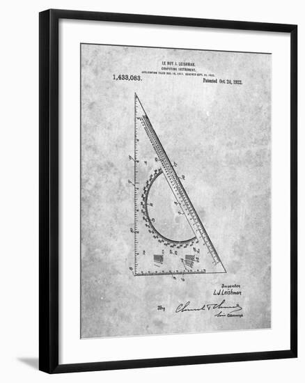 PP786-Slate Drafting Triangle 1922 Patent Poster-Cole Borders-Framed Giclee Print