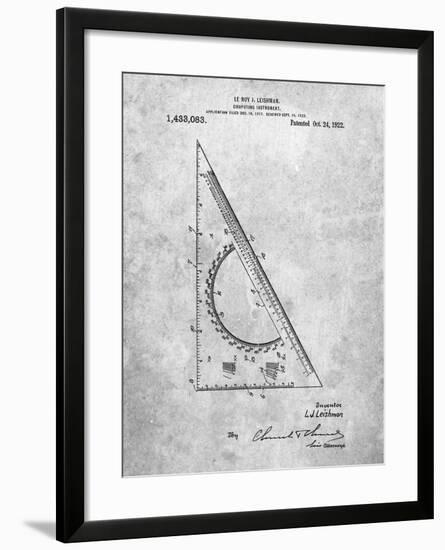 PP786-Slate Drafting Triangle 1922 Patent Poster-Cole Borders-Framed Giclee Print