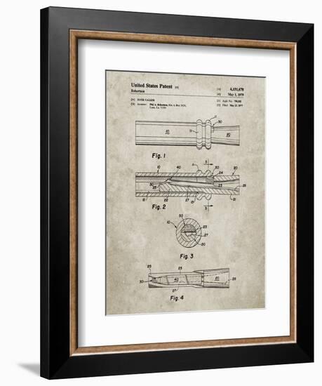 PP789-Sandstone Duck Call Patent Poster-Cole Borders-Framed Giclee Print