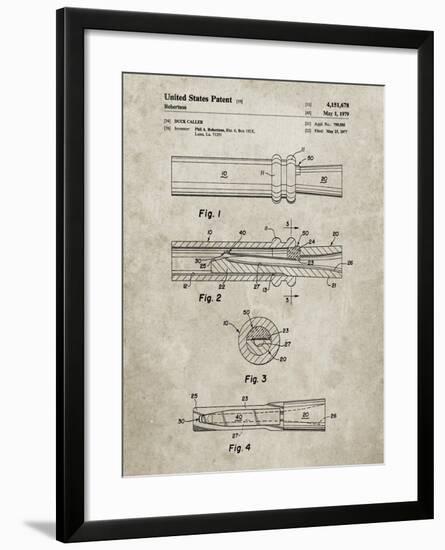 PP789-Sandstone Duck Call Patent Poster-Cole Borders-Framed Giclee Print