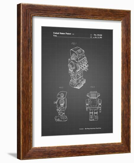 PP790-Black Grid Dynamic Fighter Toy Robot 1982 Patent Poster-Cole Borders-Framed Giclee Print