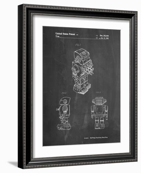 PP790-Chalkboard Dynamic Fighter Toy Robot 1982 Patent Poster-Cole Borders-Framed Giclee Print