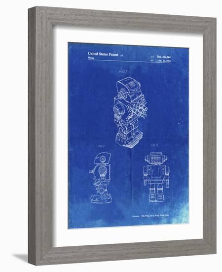 PP790-Faded Blueprint Dynamic Fighter Toy Robot 1982 Patent Poster-Cole Borders-Framed Giclee Print