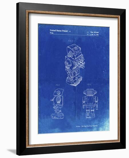 PP790-Faded Blueprint Dynamic Fighter Toy Robot 1982 Patent Poster-Cole Borders-Framed Giclee Print