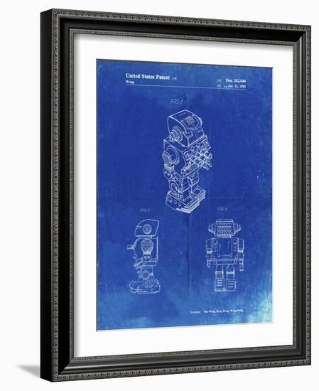 PP790-Faded Blueprint Dynamic Fighter Toy Robot 1982 Patent Poster-Cole Borders-Framed Giclee Print