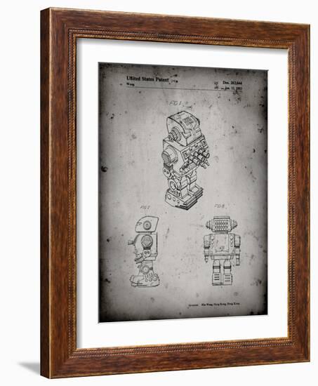 PP790-Faded Grey Dynamic Fighter Toy Robot 1982 Patent Poster-Cole Borders-Framed Giclee Print