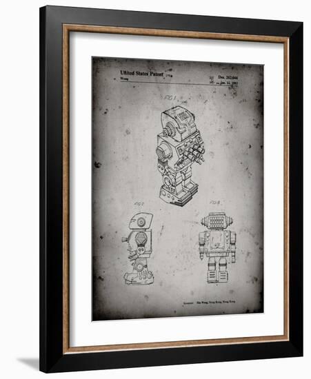 PP790-Faded Grey Dynamic Fighter Toy Robot 1982 Patent Poster-Cole Borders-Framed Giclee Print