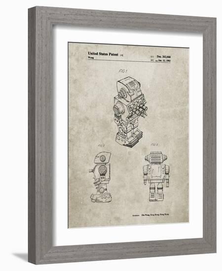 PP790-Sandstone Dynamic Fighter Toy Robot 1982 Patent Poster-Cole Borders-Framed Giclee Print