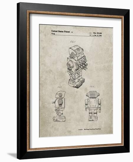 PP790-Sandstone Dynamic Fighter Toy Robot 1982 Patent Poster-Cole Borders-Framed Giclee Print