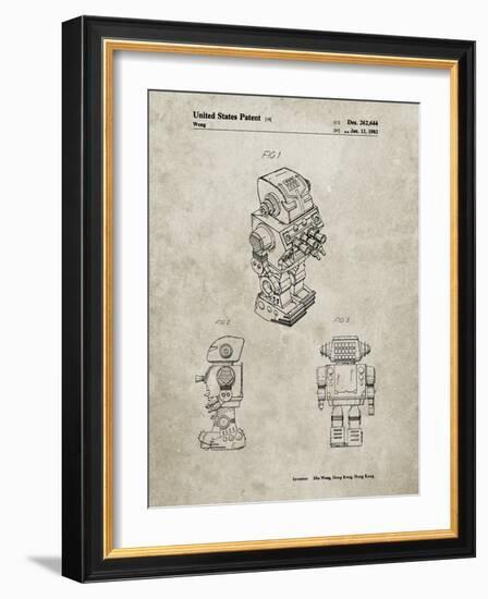 PP790-Sandstone Dynamic Fighter Toy Robot 1982 Patent Poster-Cole Borders-Framed Giclee Print