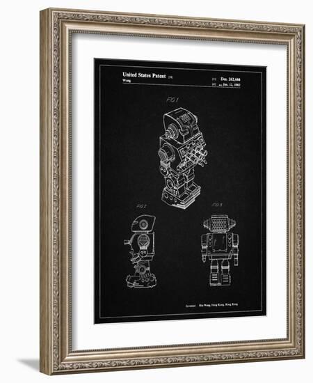 PP790-Vintage Black Dynamic Fighter Toy Robot 1982 Patent Poster-Cole Borders-Framed Giclee Print