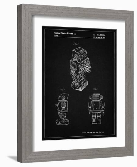 PP790-Vintage Black Dynamic Fighter Toy Robot 1982 Patent Poster-Cole Borders-Framed Giclee Print