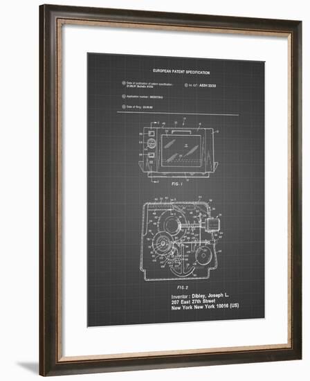 PP791-Black Grid Easy Bake Oven Patent Poster-Cole Borders-Framed Giclee Print