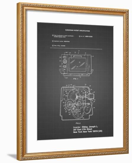 PP791-Black Grid Easy Bake Oven Patent Poster-Cole Borders-Framed Giclee Print