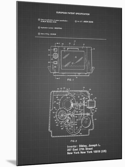 PP791-Black Grid Easy Bake Oven Patent Poster-Cole Borders-Mounted Giclee Print