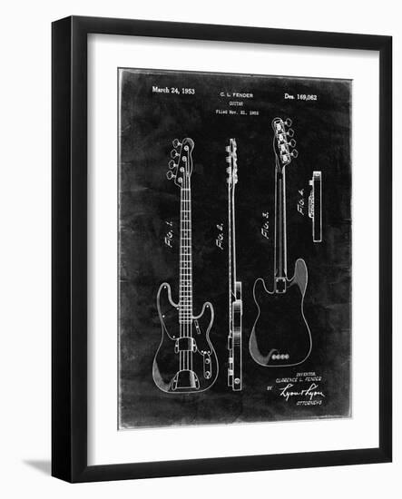 PP8 Black Grunge-Borders Cole-Framed Giclee Print